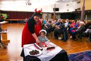 cutting the cake